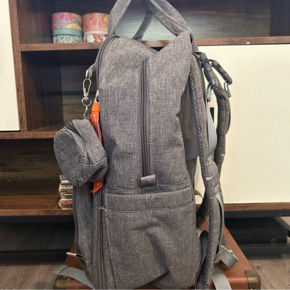 Aomay Gray Diaper Backpack With Multiple Pockets … - image 6